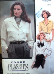 7587 VOGUE CLASSIC SS-LS COLLAR BLOUSE,TIE PATTERN 6-10